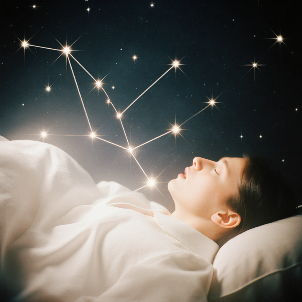 AI-generated Dream Archive artwork: singing constellations within a dream
