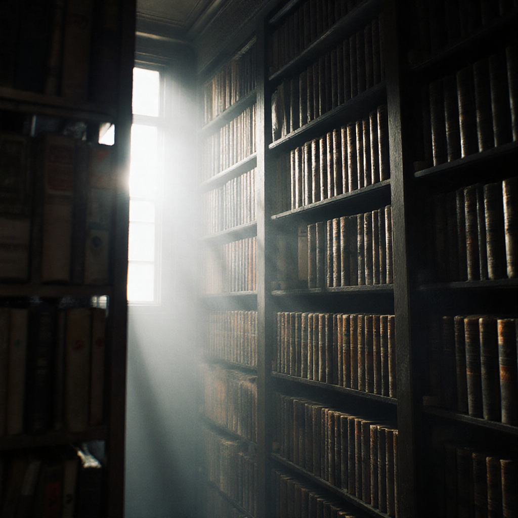 AI-generated Dream Archive artwork: knowledge that breathes in the dark